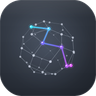 TraceMesh icon: connected node graph on a dark rounded plate